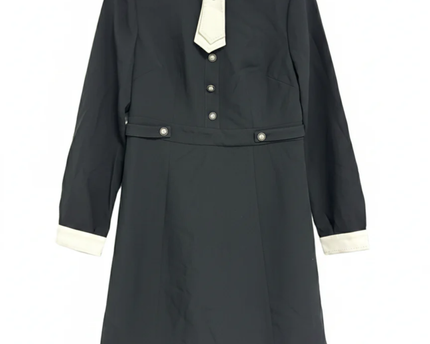 ONLY Black Contrast Trim Long Sleeve Mini Dress W/Tags