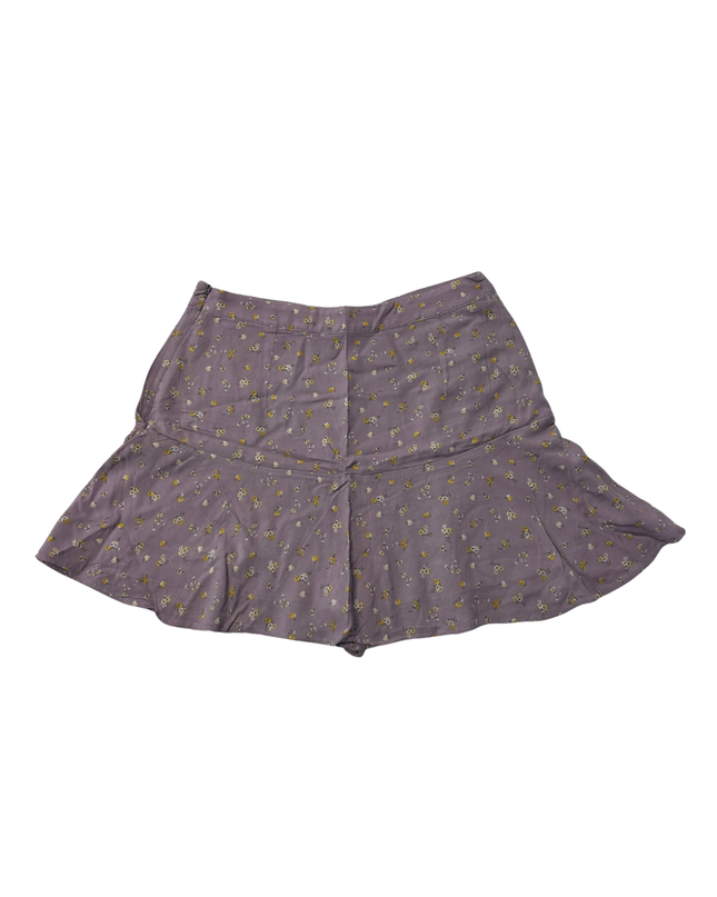 Hollister Purple Floral Ultra High-Rise Mini Skirt