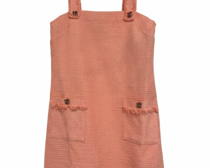 Koton Peach Tweed Pinafore Dress