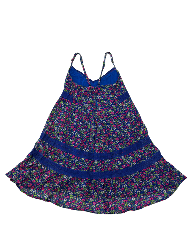 Abercrombie & Fitch Blue Floral Tiered Lace Cami Top