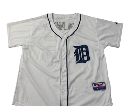 Majestic White Detroit Tigers Verlander Authentic Collection Baseball Jersey
