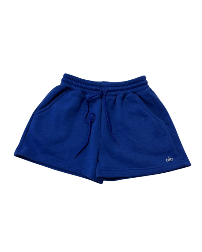 Alo Blue High-Waisted Relaxed Sweat Shorts