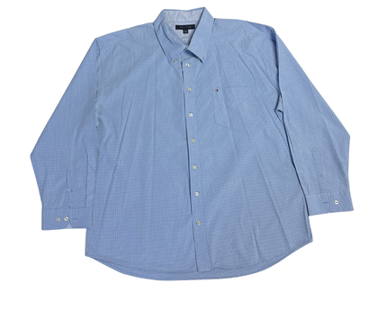 Tommy Hilfiger Light Blue Gingham Long Sleeve Shirt