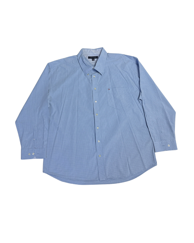 Tommy Hilfiger Light Blue Gingham Long Sleeve Shirt