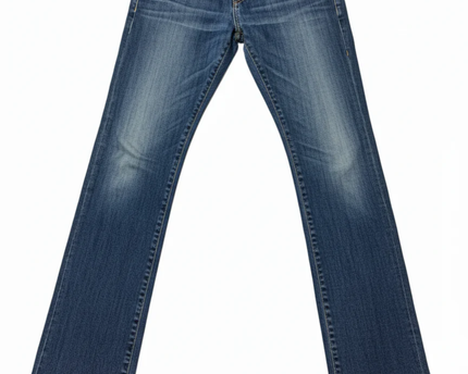 True Religion Blue Ricky Relaxed Straight Leg Jeans