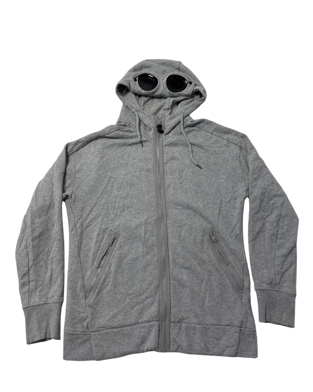 C.P. Company Grey Goggle Zip Hoodie