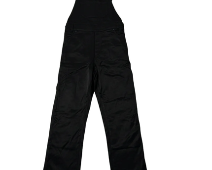 Reserved Black Viscose Dungaree Jumpsuit