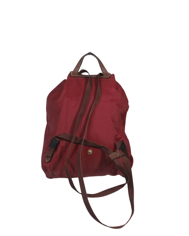 Longchamp Red Le Pliage Nylon & Leather Backpack