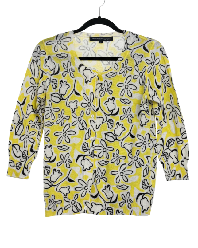 French Connection Yellow/Floral Cardigan