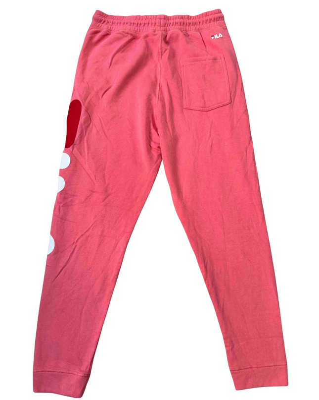 FILA Bold Logo Coral Pink Fleece Jogger - S | Waist: 31"