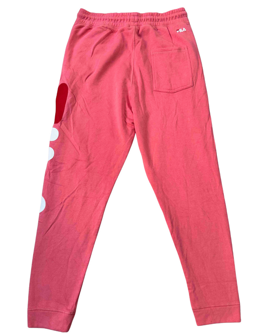 FILA Bold Logo Coral Pink Fleece Jogger - S | Waist: 31"
