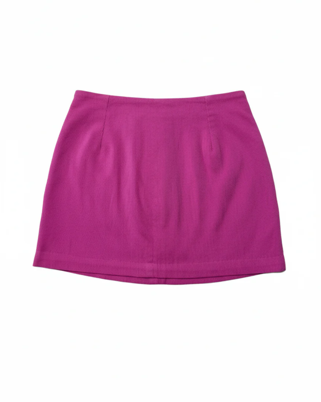 H&M Pink Textured Mini Skirt with Side Slit