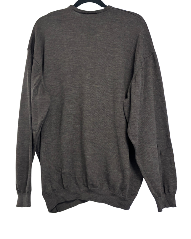 Lacoste Brown Crewneck Knit Sweater