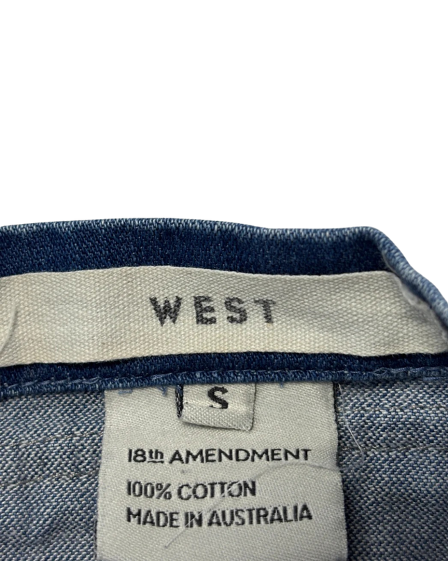 18th Amendment Blue Cotton Denim Shorts