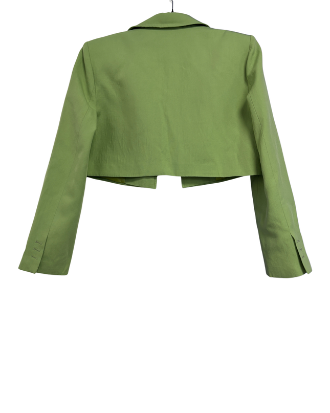 Zara Bright Green Cropped Blazer