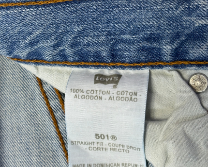 Levi's 501 Original Blue Straight Leg Button-Fly Jeans