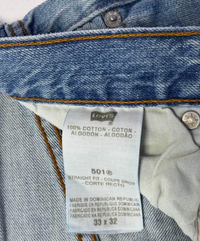 Levi's 501 Original Blue Straight Leg Button-Fly Jeans