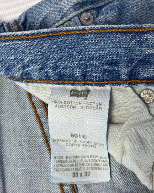 Levi's 501 Original Blue Straight Leg Button-Fly Jeans