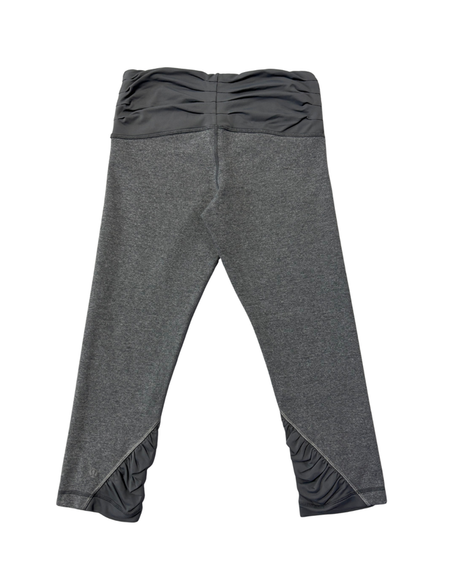 Lululemon Grey Ruched Crop Leggings