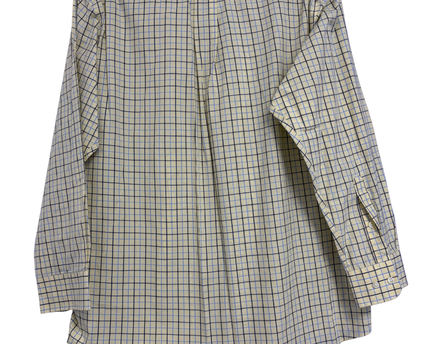 Club Room Yellow/Check Regular Fit Performance Cotton Shirt