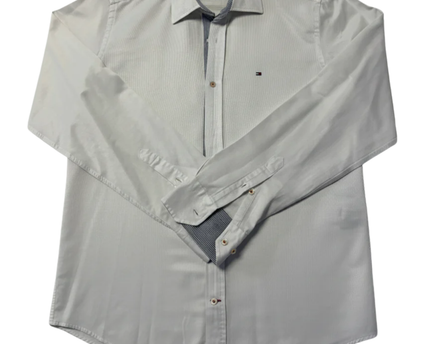 Tommy Hilfiger White Long Sleeve Button-Down Shirt