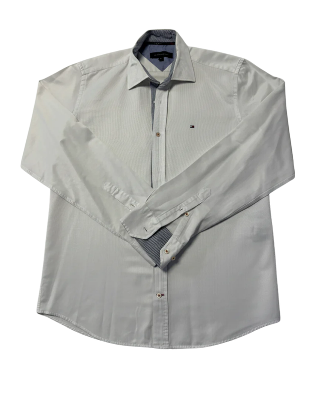 Tommy Hilfiger White Long Sleeve Button-Down Shirt