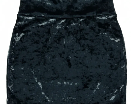 Forever 21 Black Crushed Velvet Mini Skirt