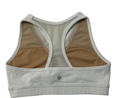 Lululemon White Wrap-Front Racerback Sports Bra