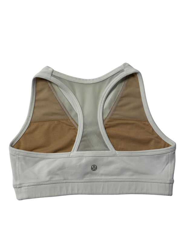 Lululemon White Wrap-Front Racerback Sports Bra
