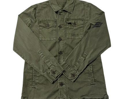 OVS Olive Green Military-Inspired Utility Field Jacket