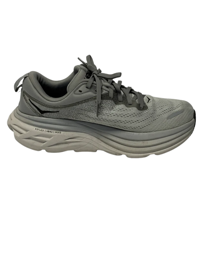 Hoka Gray Bondi 8 Men's Running Shoes