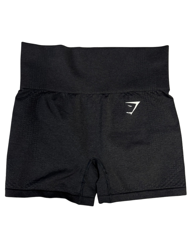 Gymshark Black Seamless High-Waisted Sports Shorts