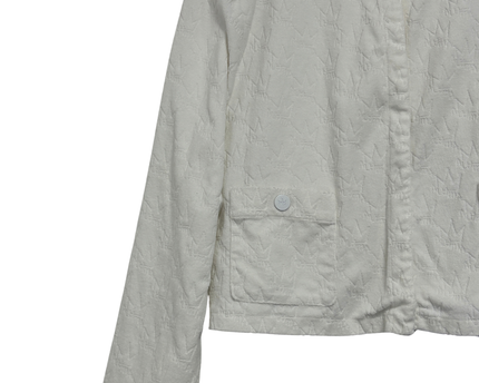 Royalty by Maluma White Textured Crown Jacquard Jacket