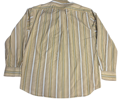 Gant Tan Striped Park 80's Poplin Dress Shirt