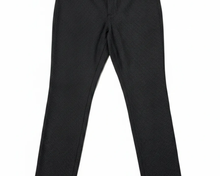 DKNY Jeans Grey Micro-Check Slim Leg Stretch Trousers