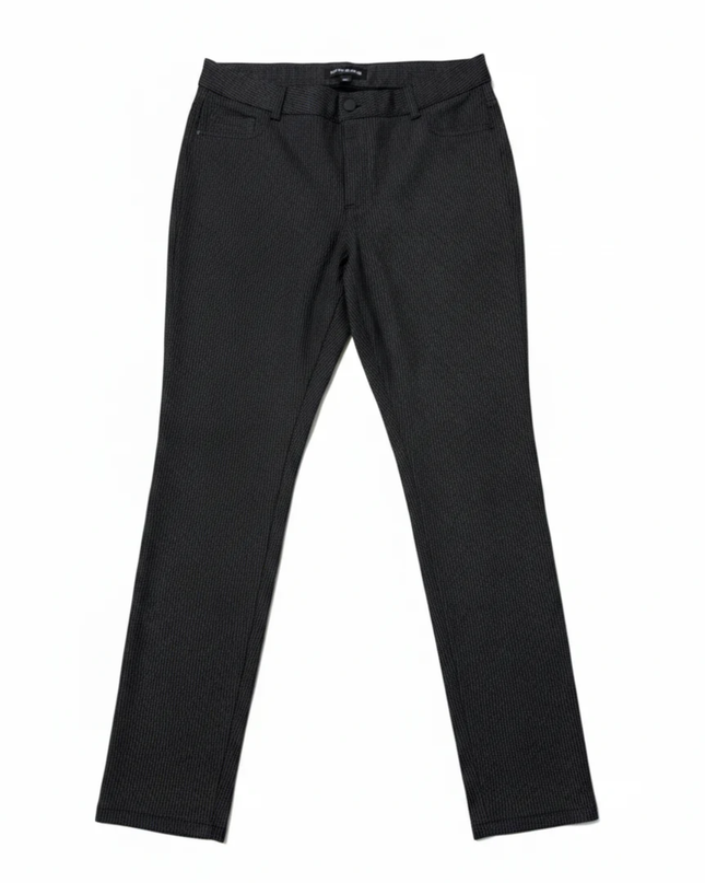 DKNY Jeans Grey Micro-Check Slim Leg Stretch Trousers