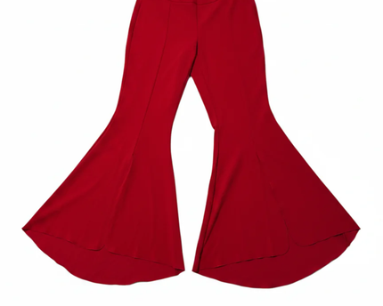 INC International Concepts Vibrant Red Dramatic Flare Leg Pants
