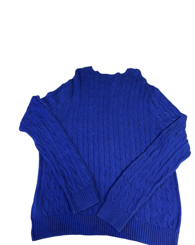 Polo Ralph Lauren Blue Cable-Knit Crewneck Sweater