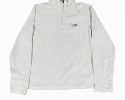 The North Face White Quarter-Zip TKA 100 Fleece Sweater
