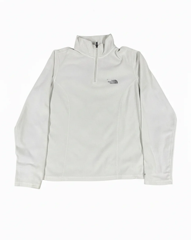 The North Face White Quarter-Zip TKA 100 Fleece Sweater
