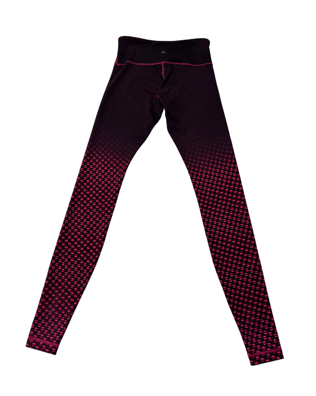 Lululemon Dark Purple/Pink Pixelated Pattern Athletic Leggings