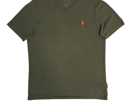 Polo Ralph Lauren Olive Polo Player V-Neck T-Shirt