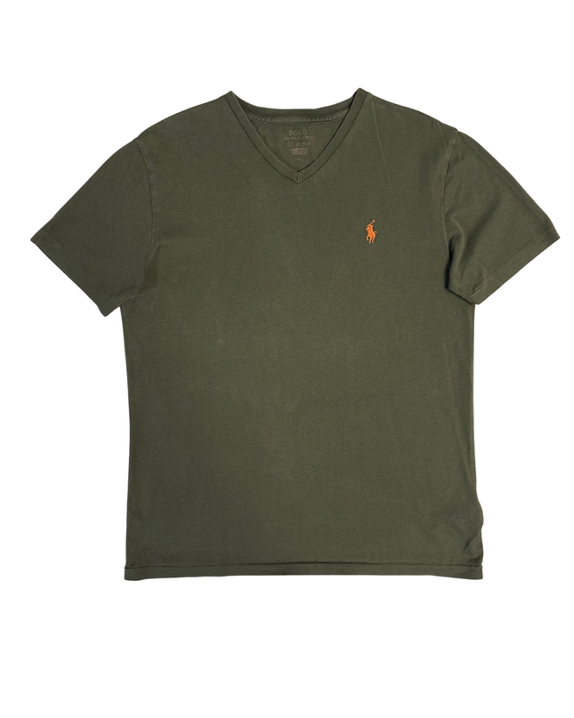 Polo Ralph Lauren Olive Polo Player V-Neck T-Shirt