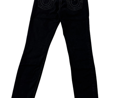 True Religion Black Slim Fit Contrast Stitch Jeans