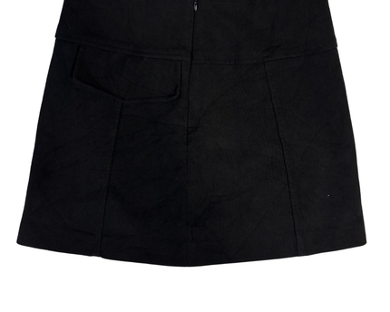Zara Black Mini Skirt with Flap Pocket Detail