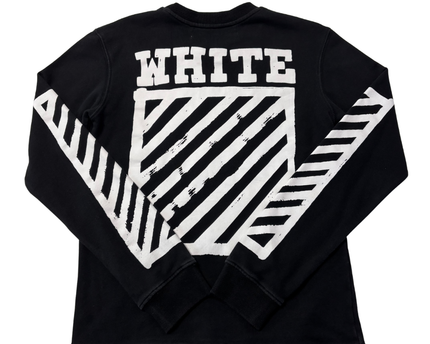 Off-White by Virgil Abloh Main Label Black Diagonal Stripe Sweatshirt