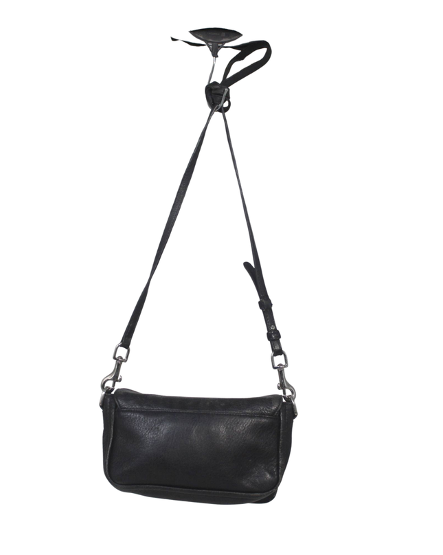 Coach Black Leather Turnlock Crossbody Bag