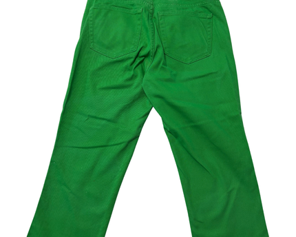 Chaps Bright Green Cropped Corduroy Pants