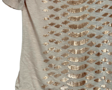 Calvin Klein Jeans Beige Sequin Patterned Top