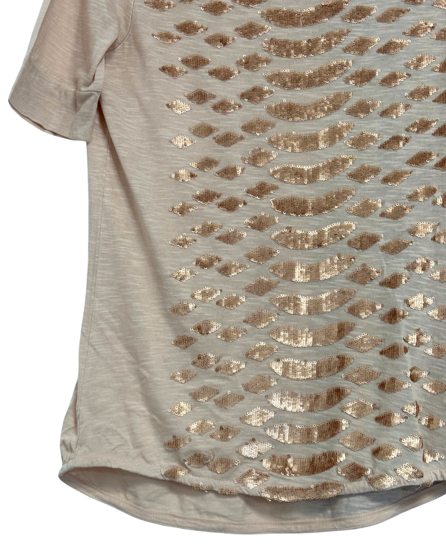 Calvin Klein Jeans Beige Sequin Patterned Top